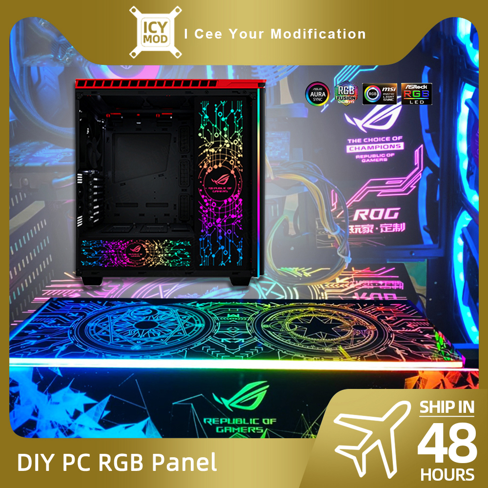 シャーシ RGB パネル PC ケースシュラウドカスタマイズ ARGB DIY VGA バックプレートキャビネットカバーカラフルな AURA SYNC MOD プレートコンピュータケース 5V