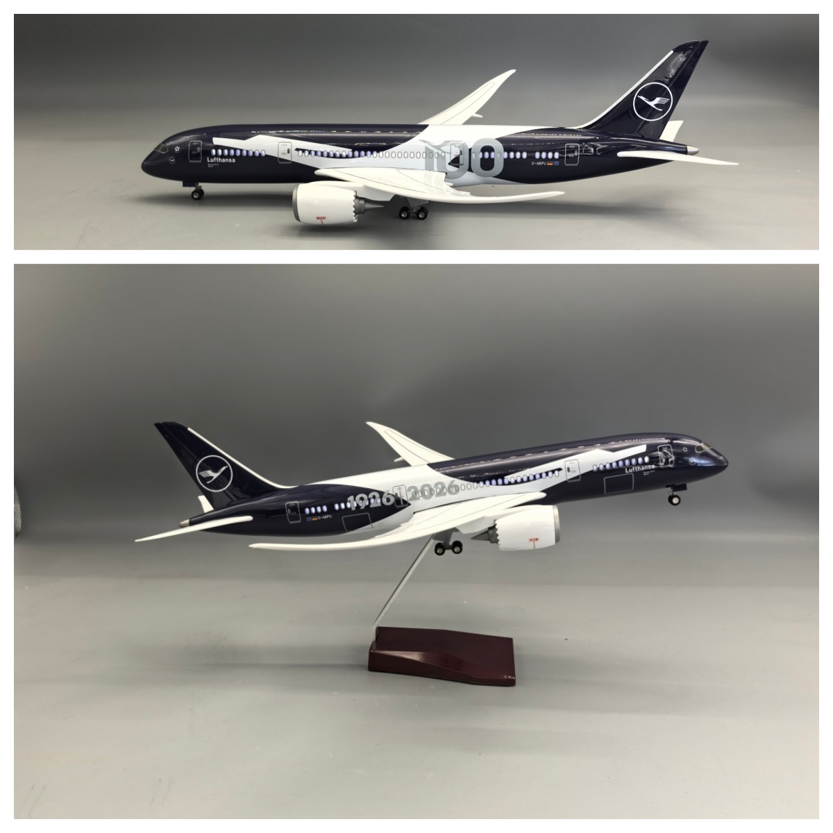 1:130 スケール航空機ルフトハンザ B787 航空創立 100 周年記念模型飛行機 LED コレクションディスプレイギフト付き