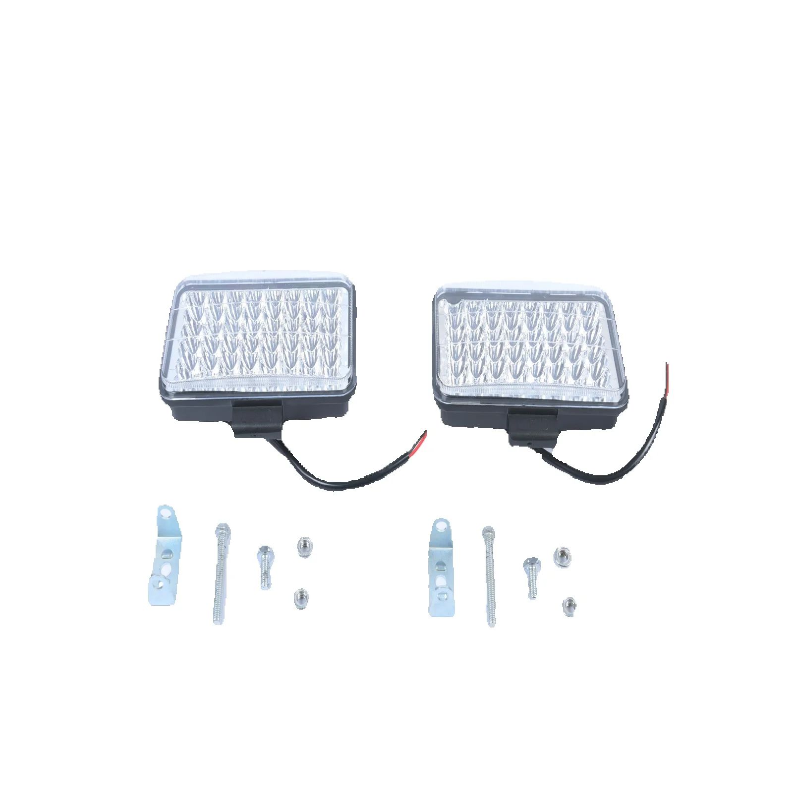 2 個 4x6 LED ヘッドライト 48LED 144W 4500LM ユニバーサル車両用