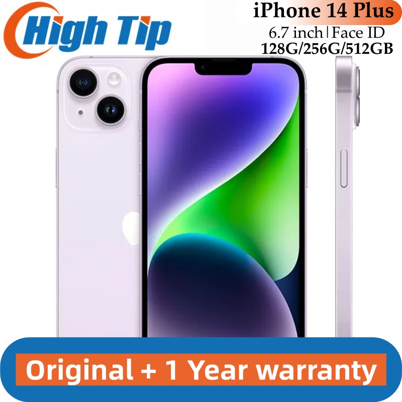 オリジナル Apple iPhone 14 Plus 6.7 "5G 米国バージョン デュアル eSIM 14plus NFC A15 OLED Face ID 6GB RAM 128/256GB ROM ロック解除済み携帯電話