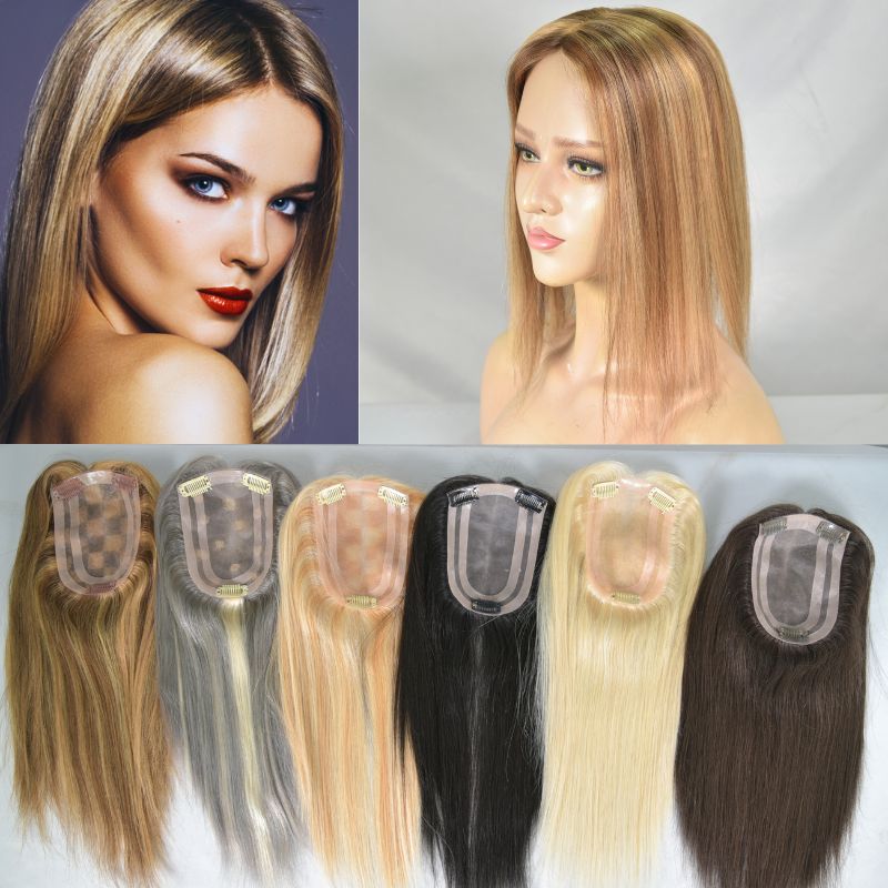 男性用ヘアトッパー 4x6 インチ モノレース PU 4