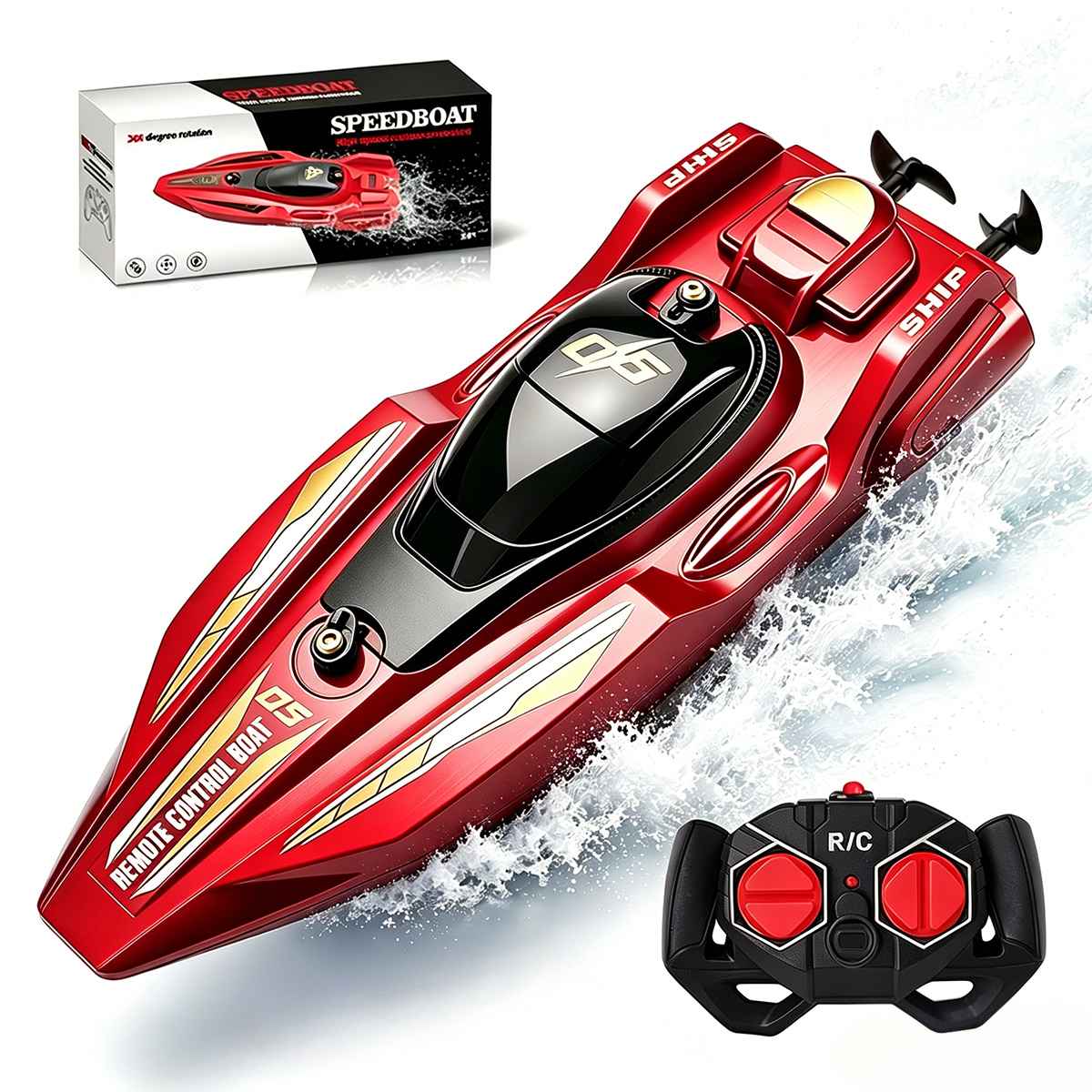 ミニ RC ボート 2.4GHz 防水リモートコントロールスピードボートデュアルモーターレーシングボートのおもちゃプール湖屋外子供大人男の子ギフト