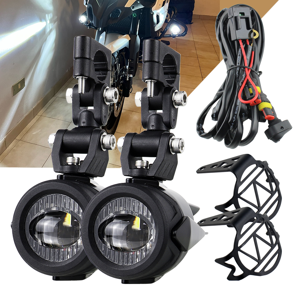 オートバイフォグライトアップグレード補助ライト明るいランプ 24 ワット 6000 K BMW R1200GS F800GS F700GS F650 K1600 ユニバーサルライト