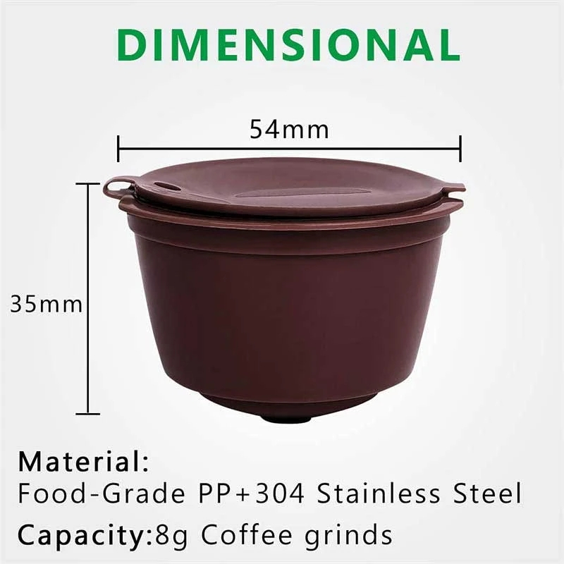 3 ピース/セット詰め替えドルチェ グスト コーヒー カプセル ネスカフェ ドルチェ グスト 再利用可能なカプセル グスト カプセル ドルチェ グスト 詰め替え 200 回