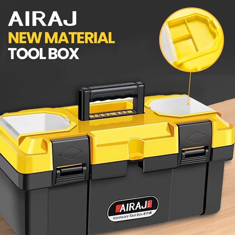 AIRAJ 多機能プラスチック ABS ツール収納ボックス複数の仕様ハンドル付きポータブルツールオーガナイザー肥厚