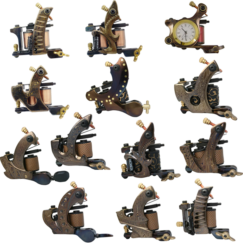 ダマスカスタトゥーマシン タトゥーマシンガン ハンドメイドマシン ライナーシェーダー 10ラップタトゥー