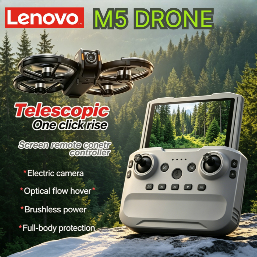 Lenovo M5 GPS 折りたたみ式ドローン 8K HD スクリーン RC ブラシレス オプティカル フロー 耐久性 FPV クアッドコプター ドローン