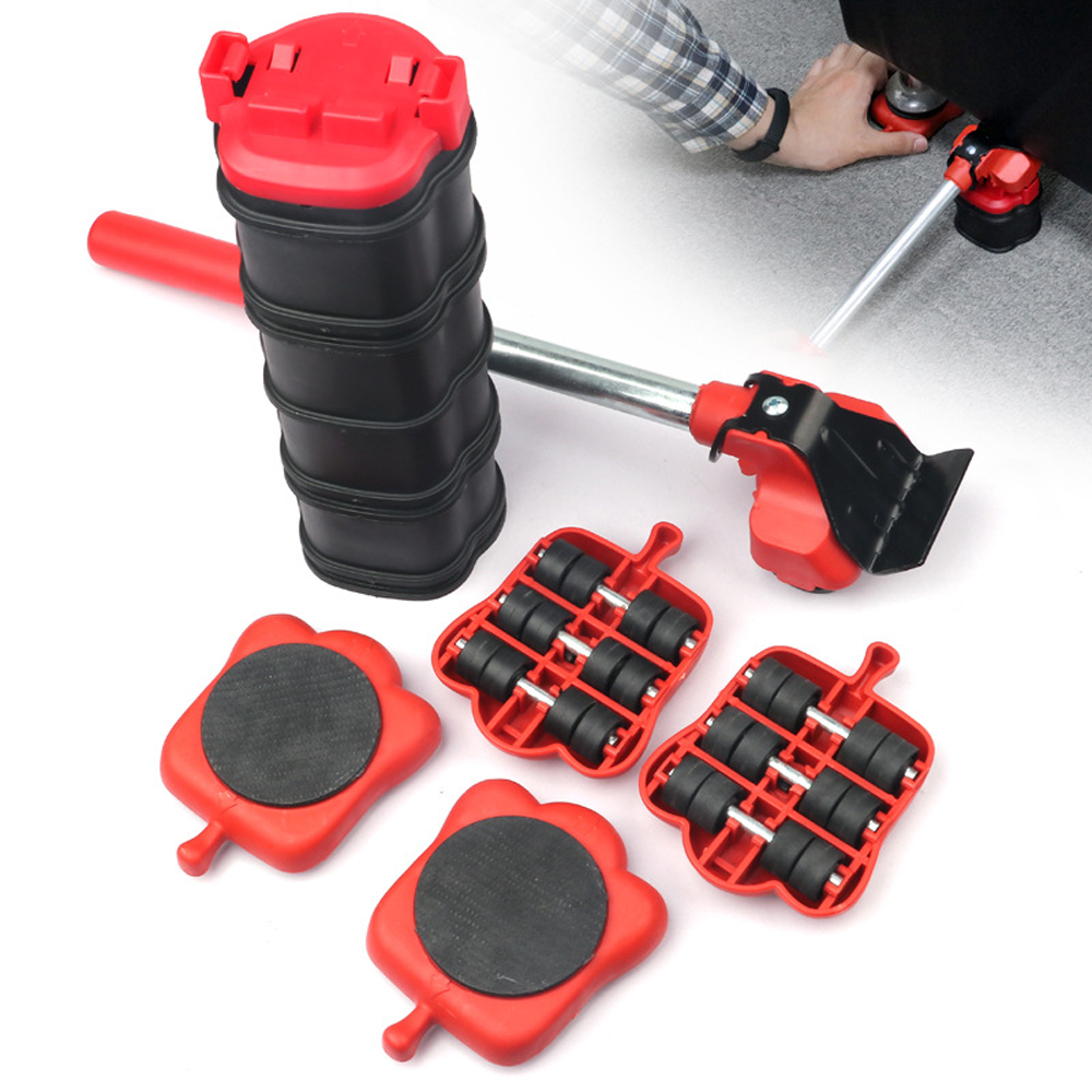 プロの家具移動ツールセット重いもの輸送リフターホイール付き移動ローラーホイールバー移動ハンドデバイス付き