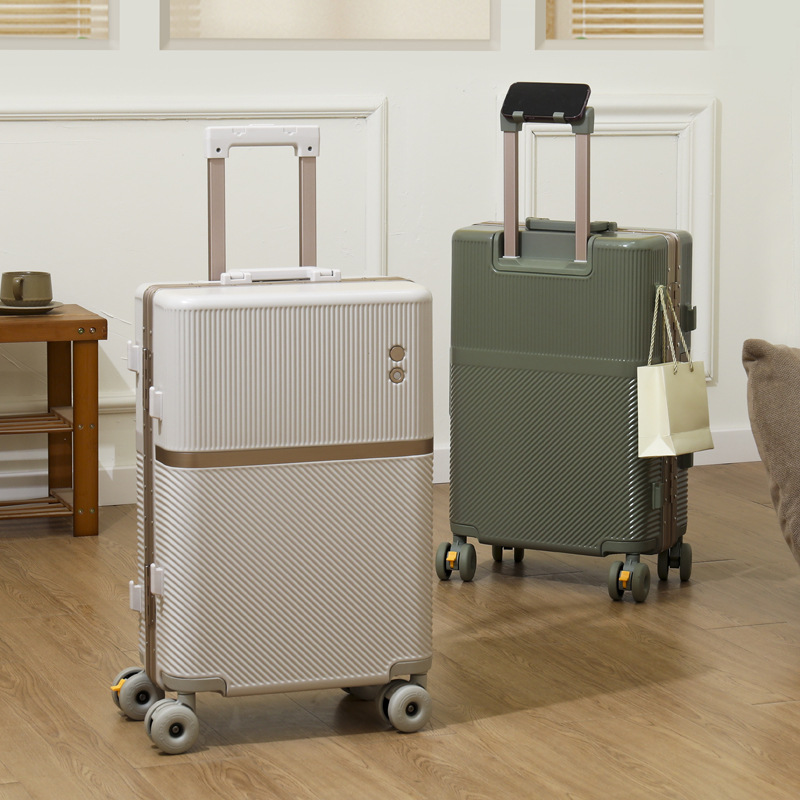 アルミプルハンドルスーツケース荷物ボックス大容量航空機トロリースーツケースに搭乗可能パスワードロックスーツケース
