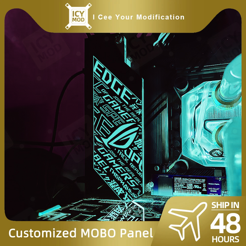 DIY マザーボード IO 装飾カバー RGB 照明パネルシャーシ MOD ARGB MOBO I/O カスタマイズメインボードカバー AURA SYNC PC ケース