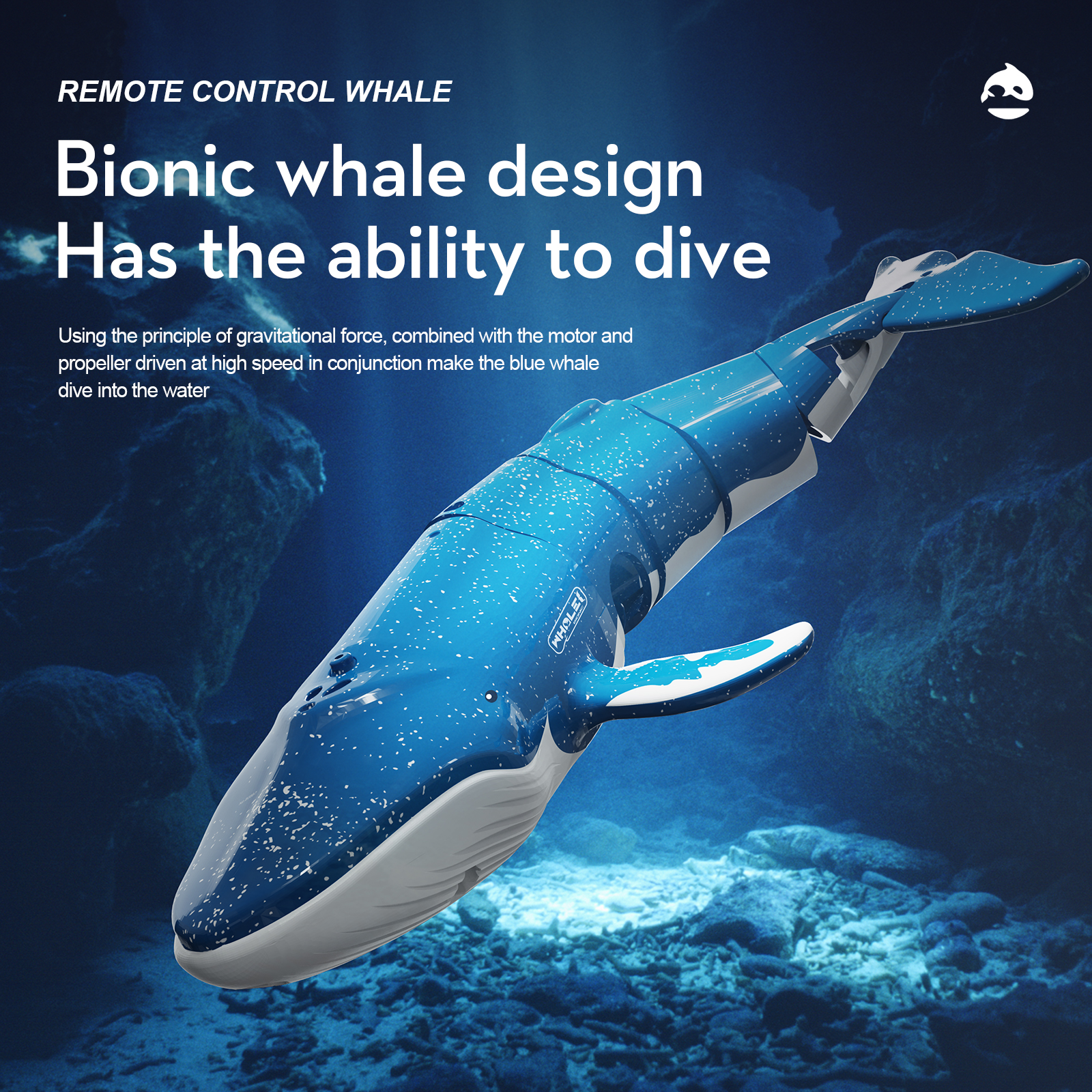 水中リモコン潜水艦クジラとサメの潜水艦おもちゃは、水のおもちゃのギフトとしてプールや湖に飛び込むことができます