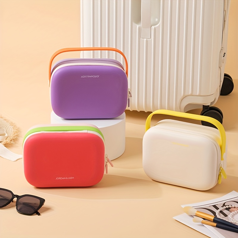 Multi-Zone Hard Shell EVA Makeup Bag Waterproof Portable Travel Cosmetic Organizer Case Shockproof Toiletry Storage Pouch