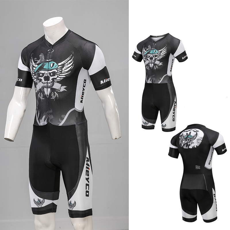 Mieyco Men's Triathlon Suit Professional Team Clothing Cyclilng Skinsuit Running Swimming Jumpsuit Racing Apparel Bike Kits