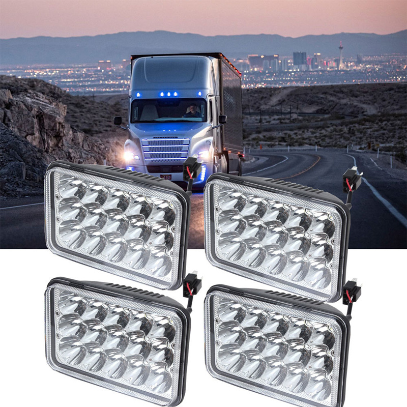 4 × 6 "車のオートバイ LED H4 ヘッドライトランプホンダ XR250 XR250L XR650L XR650R スズキ DRZ LED ヘッドランプ車のトラックバイク