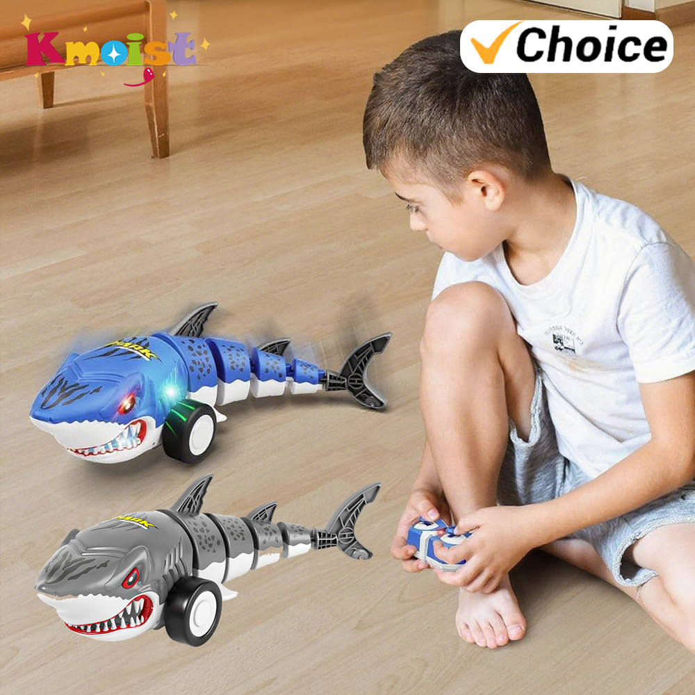 2.4 グラム RC サメリモートコントロール動物子供のおもちゃ高速スタントカー 2WD 4CH 光のおもちゃ付き男の子の誕生日子供の日のギフト