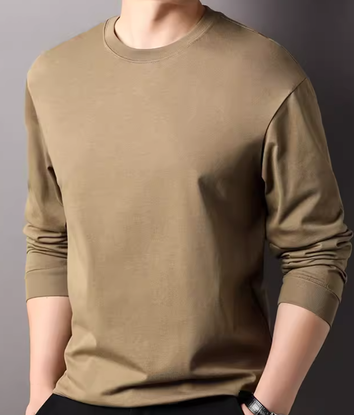 260 グラム Hengyuanxiang 綿 100% 長袖ヴィンテージ無地ブランクメンズ肥厚 2025 新しい Tシャツホワイトベースシャツ