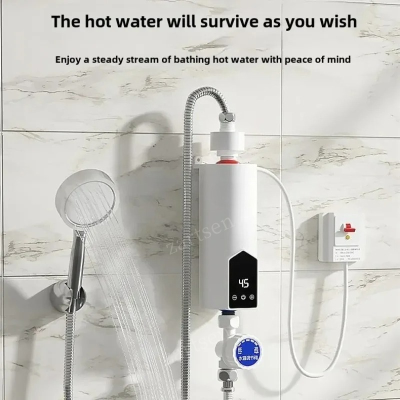インスタント給湯器 220V 3000W-5500W ポータブル電気ヒーター浴室温水シャワーと家庭のキッチン暖房用