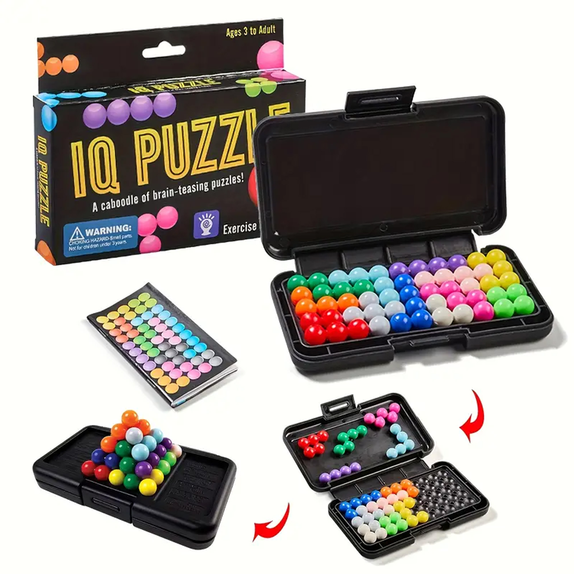 120 チャレンジ IQ 3D パズルボードゲームクラシックピラミッドプレート真珠論理的な心子供のためのピラミッドビーズモンテッソーリおもちゃギフト