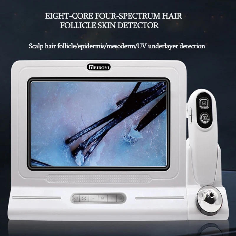 11 インチプロフェッショナル高品質 HD 毛包頭皮スキャナー検出器ヘアアナライザー/皮膚と頭皮の毛髪分析機