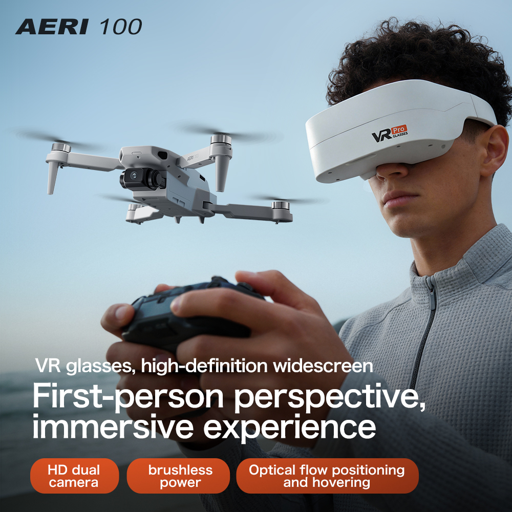 本物の Aeri100 ドローン VR オプティカルフローポジショニングブラシレスモーター HD 航空写真デュアルカメラリモートコントロール Aircraf