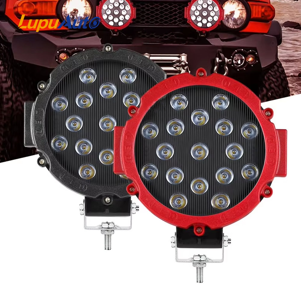 12V 51 ワット車のヘッドライトワークスポットランプ高輝度 LED ライトオフロード 4 × 4 スポットライトトラックジープハマー車のワークライトアクセサリー