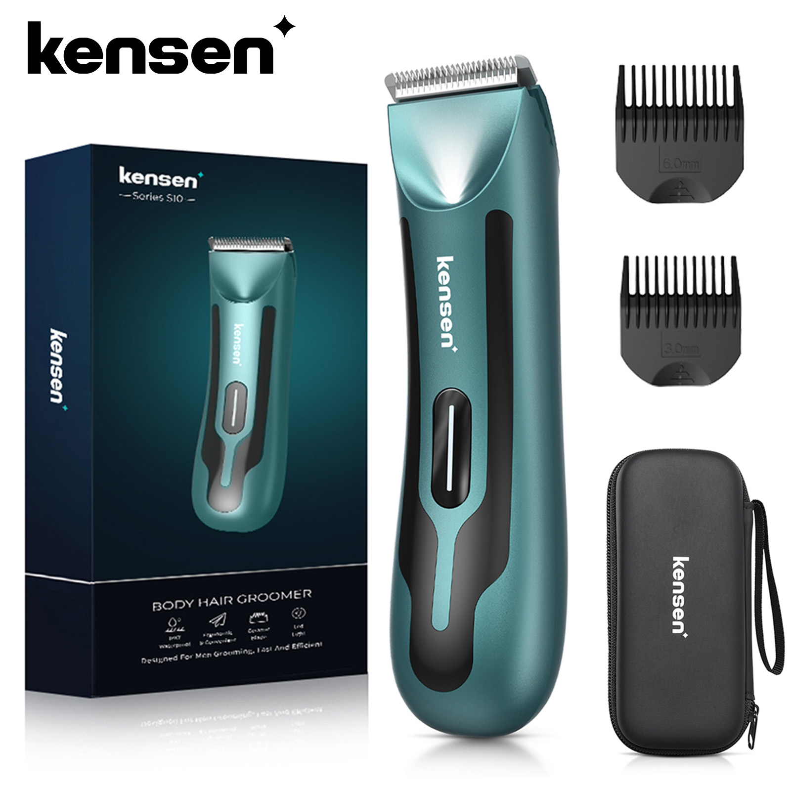 KENSEN S10 電動ボディヘアトリマー男性女性ボールシェーバー脱毛ビキニトリマー鼠径部グルーマークリッパーひげかみそり