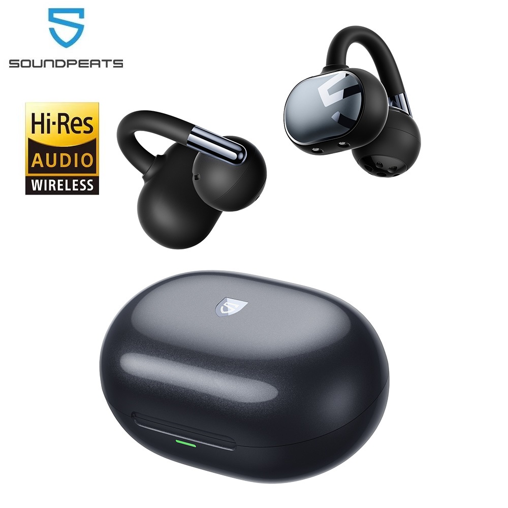 SoundPEATS Clip1 オープンイヤーワイヤレスヘッドフォンドルビーオーディオ Bluetooth 5.4 イヤホンクリップオンスポーツイヤフォン高解像度 LDAC、IPX5