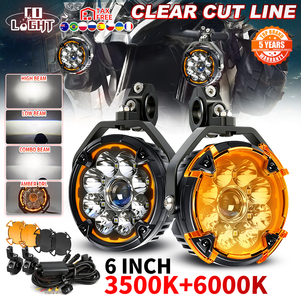 CO LIGHT オフロード使用 6 "LED ワークライトスポットライトオートバイドライビングランプカットライン DRL BMW R1200GS R1250GS F800 F850 F900