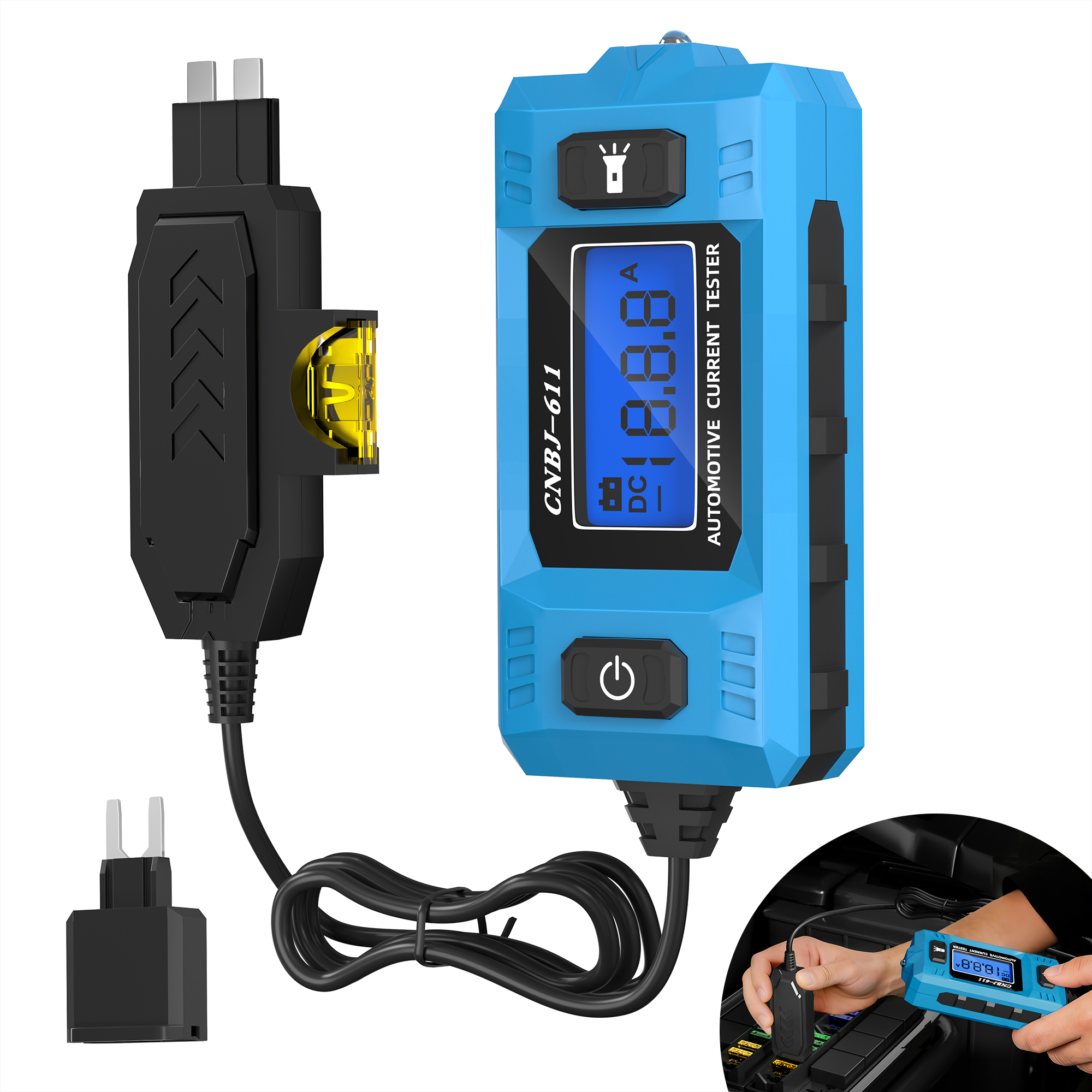 ヒューズ診断ツール 12V 車の回路テスター電流テスト範囲 0.01 〜 19.99A 修理検出器検流計自動車アクセサリー