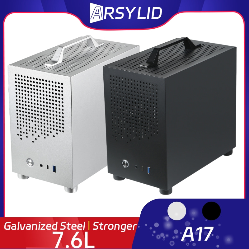 ARSYLID A17 ミニケース ITX マザーボード SFX PSU 210mm 80mm CPU ラジエーター デスクトップ シャーシ