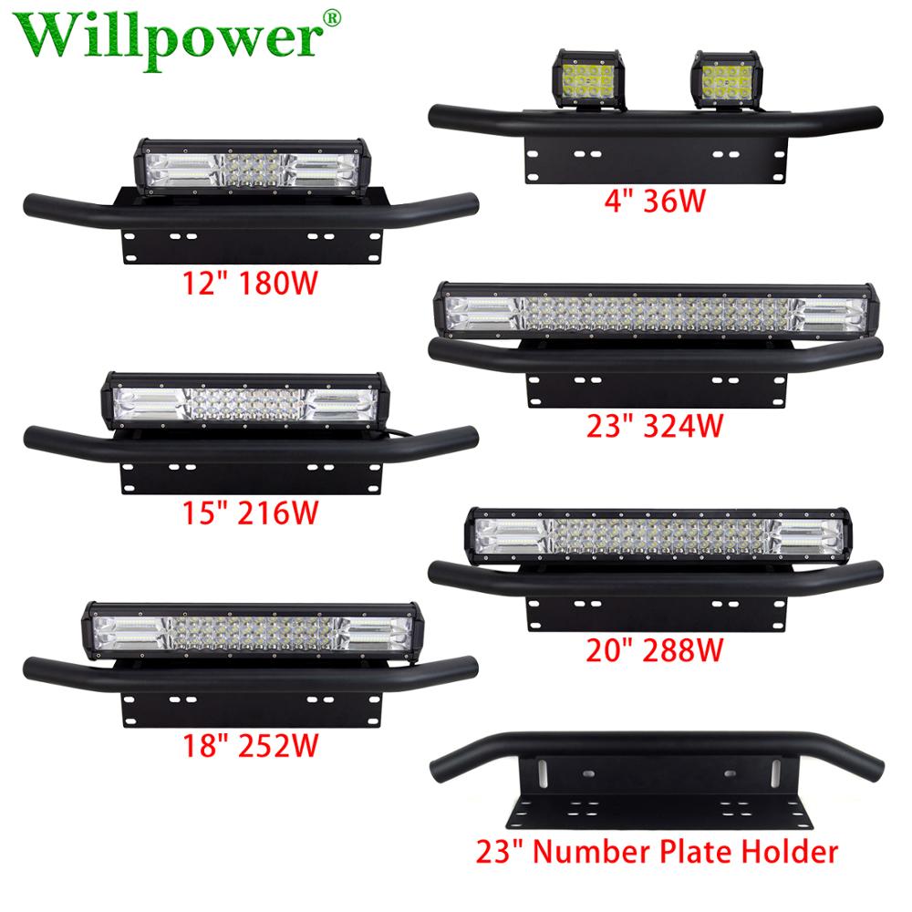 SUV 車 23 "ナンバープレートホルダー 4" 12" 15" 18" 20" LED ライトバーオフロード 4WD 4x4 トラック 3 列フォグライトバースポットライト付き