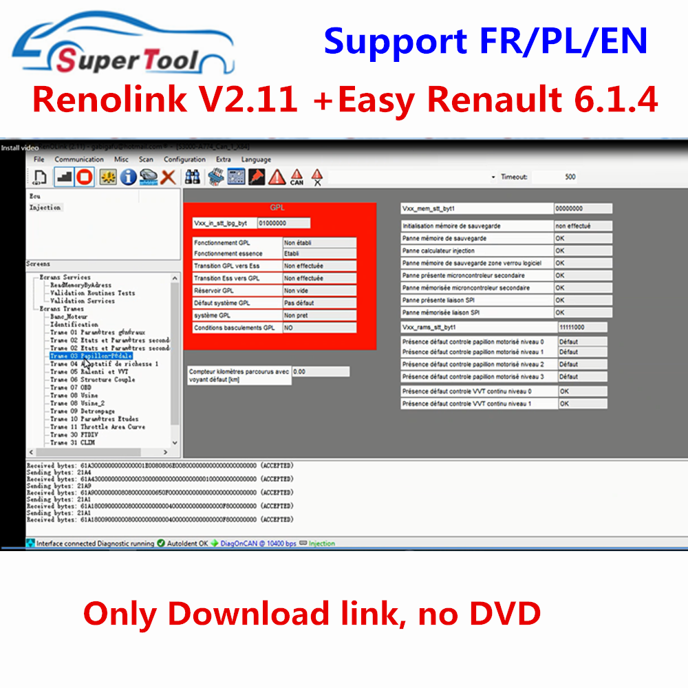 新 V2.11 Renolink 1.87/1.99/2.10 ルノー車 OBD2 エアバッグリセットキーコーディング自動ツールライセンスアクティベーション無料ギフト