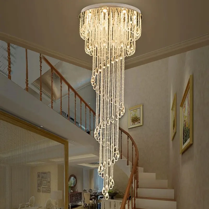 現代のクリスタル光沢 Led シャンデリア照明リビングルーム Led シャンデリアランプダイニングルーム吊り照明器具照明器具