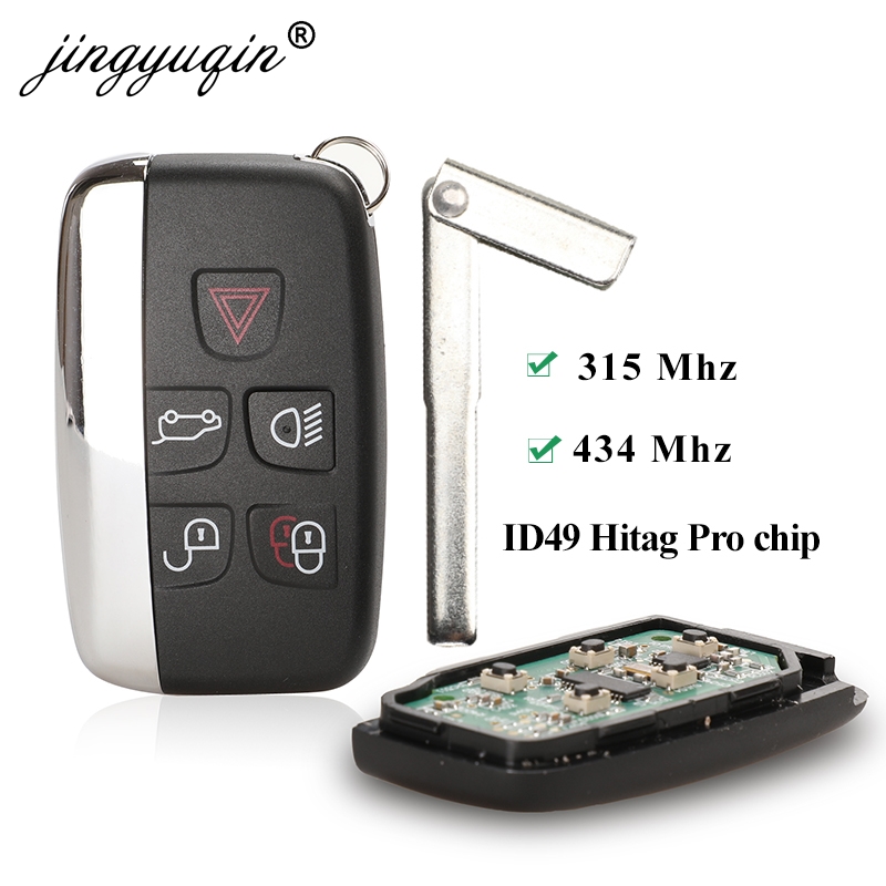 Jingyuqin 315/434MHz 車リモートスマートキーフォブフィットジャガーランドローバーディスカバリー 4 フリーランダーレンジローバースポーツ Evoque NoLOGO
