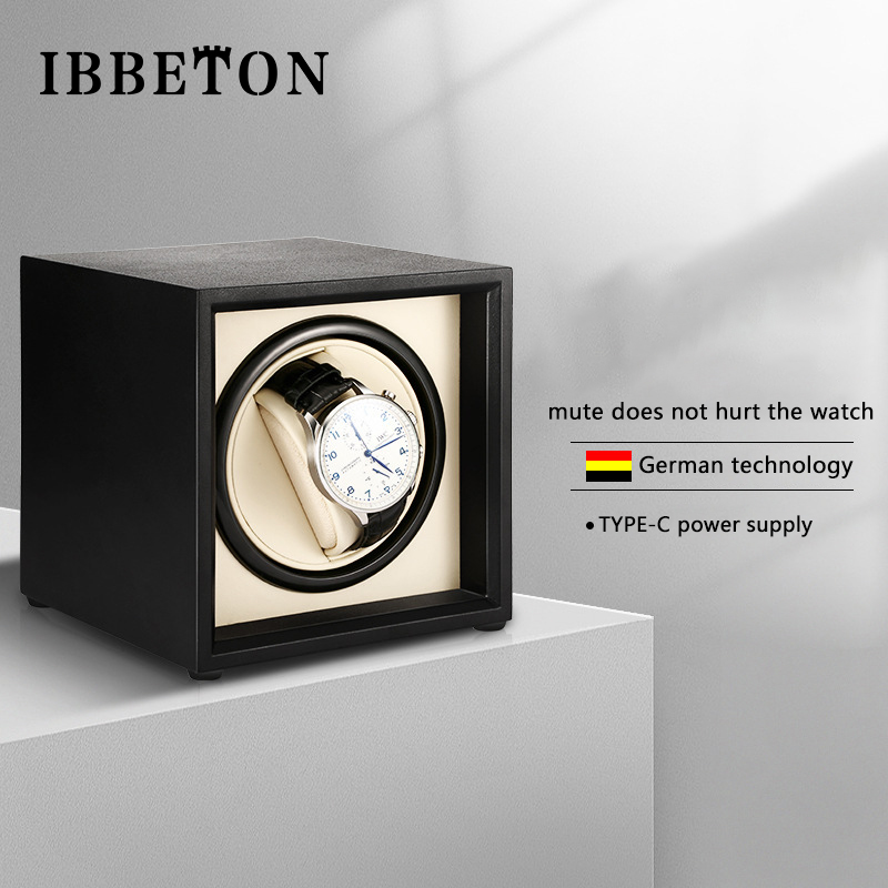 IBBETON 高級 1 スロットウォッチワインダー木製シェーカーウォッチボックス自動ワインダー収納ケースマブチモトロ