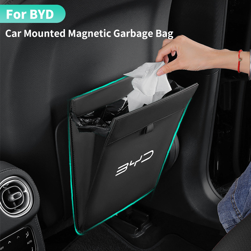 磁気吸着車のゴミ袋ゴミ箱シートバック吊り収納ゴミ箱 BYD イルカシール Atto3 F3 E5 G3 G5 L3 歌