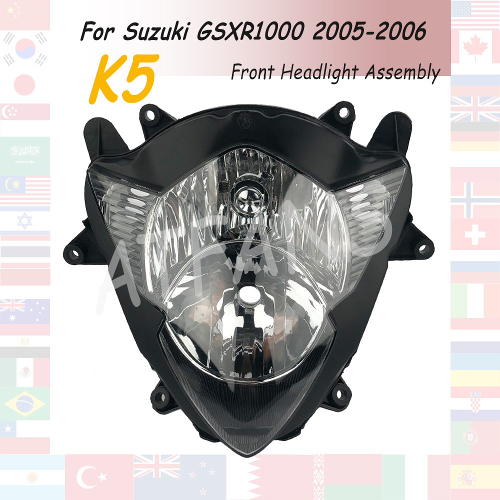 スズキ K5 GSX-R1000 GSXR1000 GSX-R GSXR 1000 2005-2006 05 06 オートバイフロントヘッドライトヘッドランプアセンブリヘッドライトランプ
