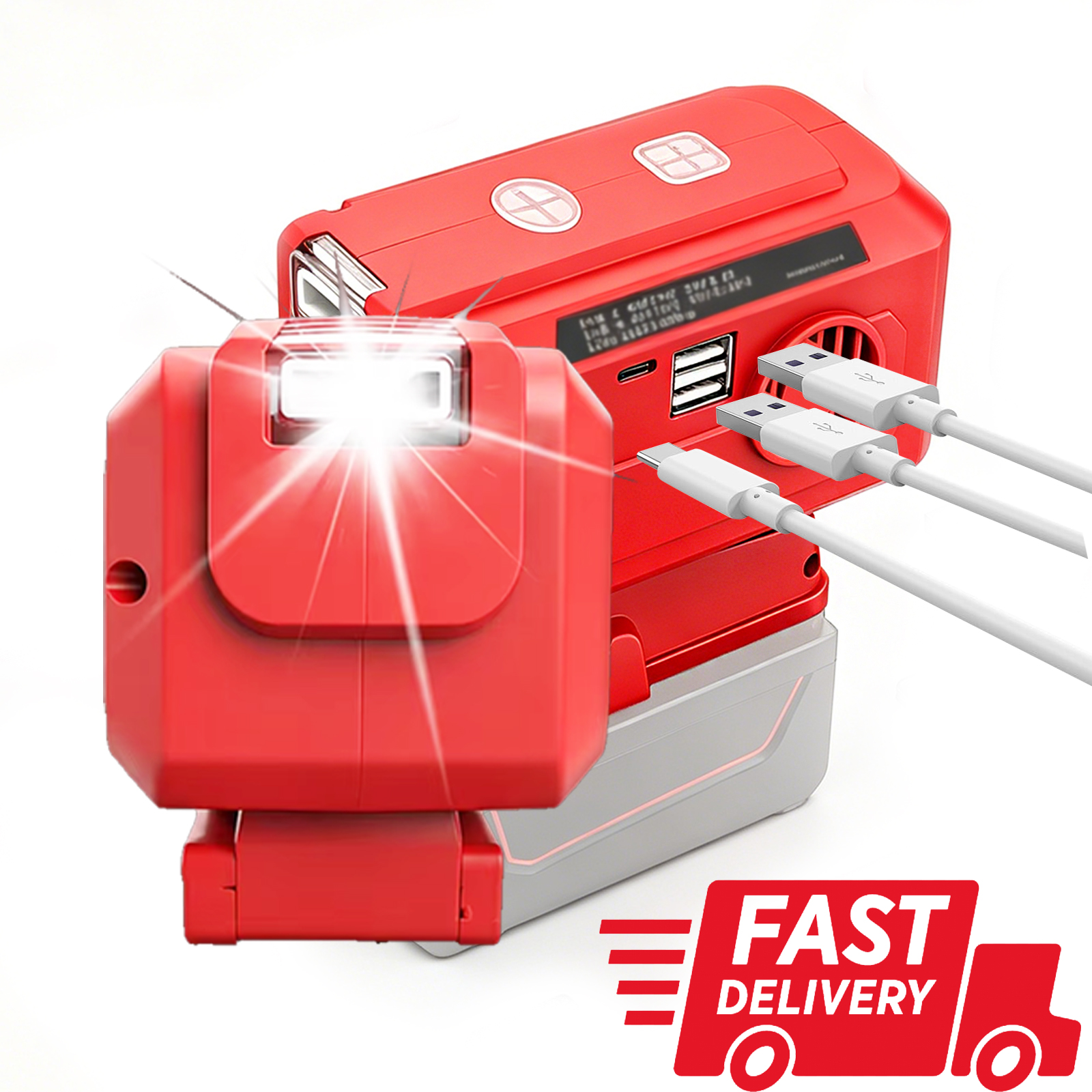 220W パワーインバーター ミルウォーキー 18V バッテリーと互換性あり、DC 18V から AC 110V バッテリーインバーター、AC コンセント 1 つ、USB ポート 2 つ付きパワーステーション発電機