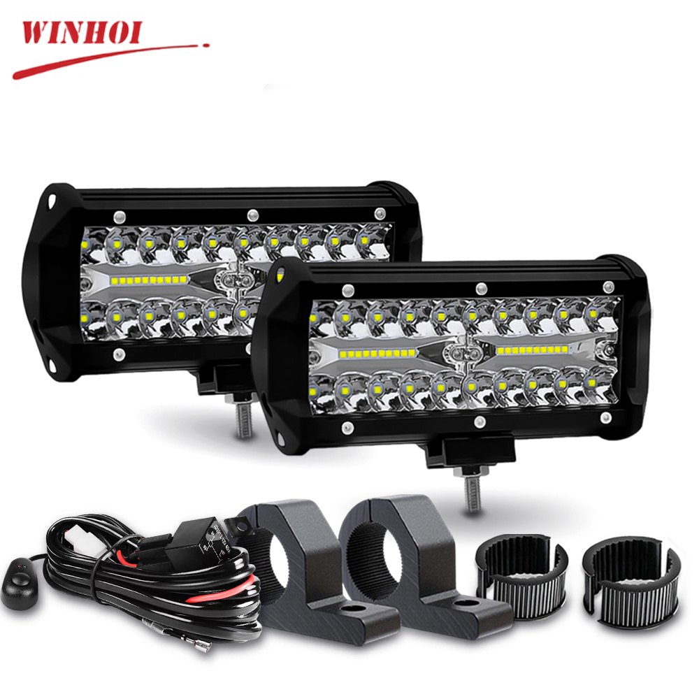 LED ワークライトバーと配線ハーネスブラケットオフロード 4X4 車の Led スポットライト自動車 Ledbar ポッドトラクター ATV アクセサリー