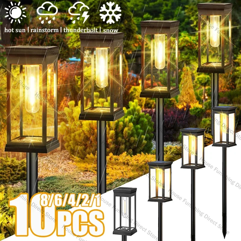 庭庭私道用防水 LED ソーラーライト - 自動通路照明屋外景観照明夕暮れ時に自動オン/オフ