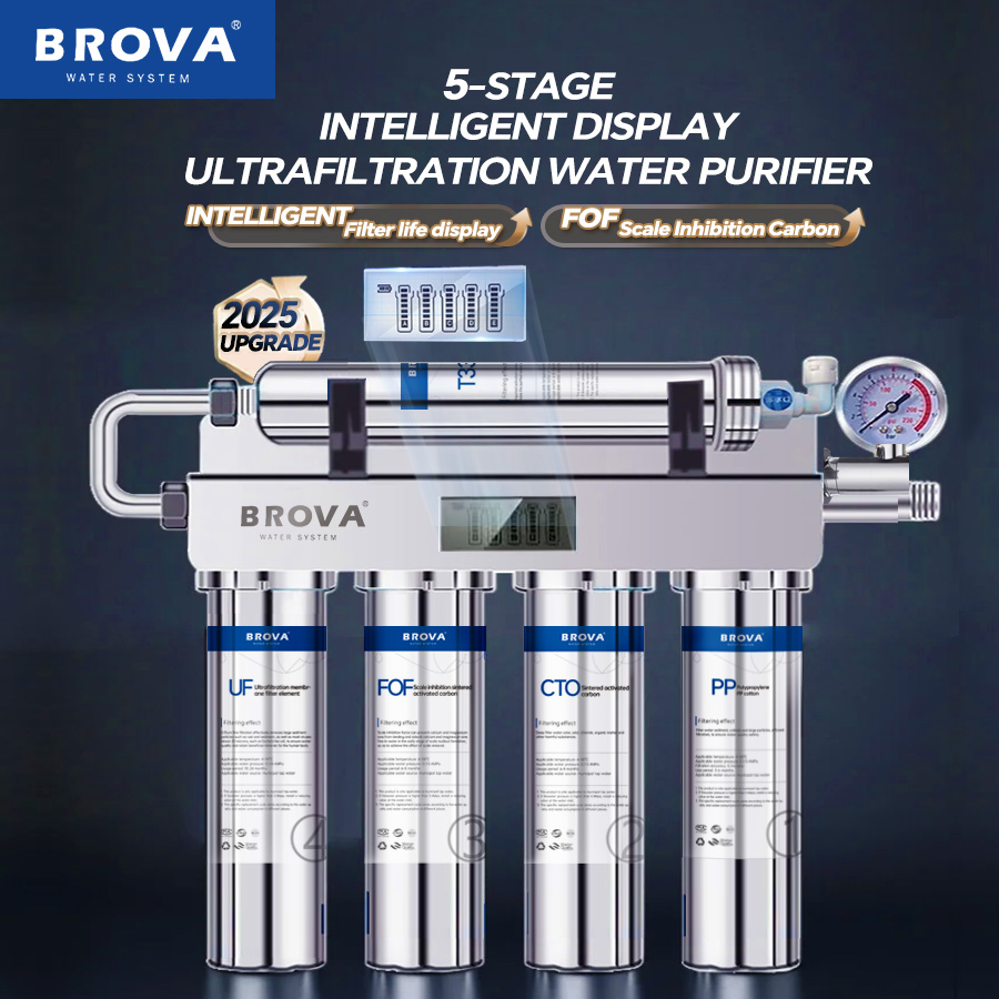 BROVA キッチン水フィルターアップグレード 5 段階限外濾過浄水器家庭用直接飲料水浄水器水道フィルター