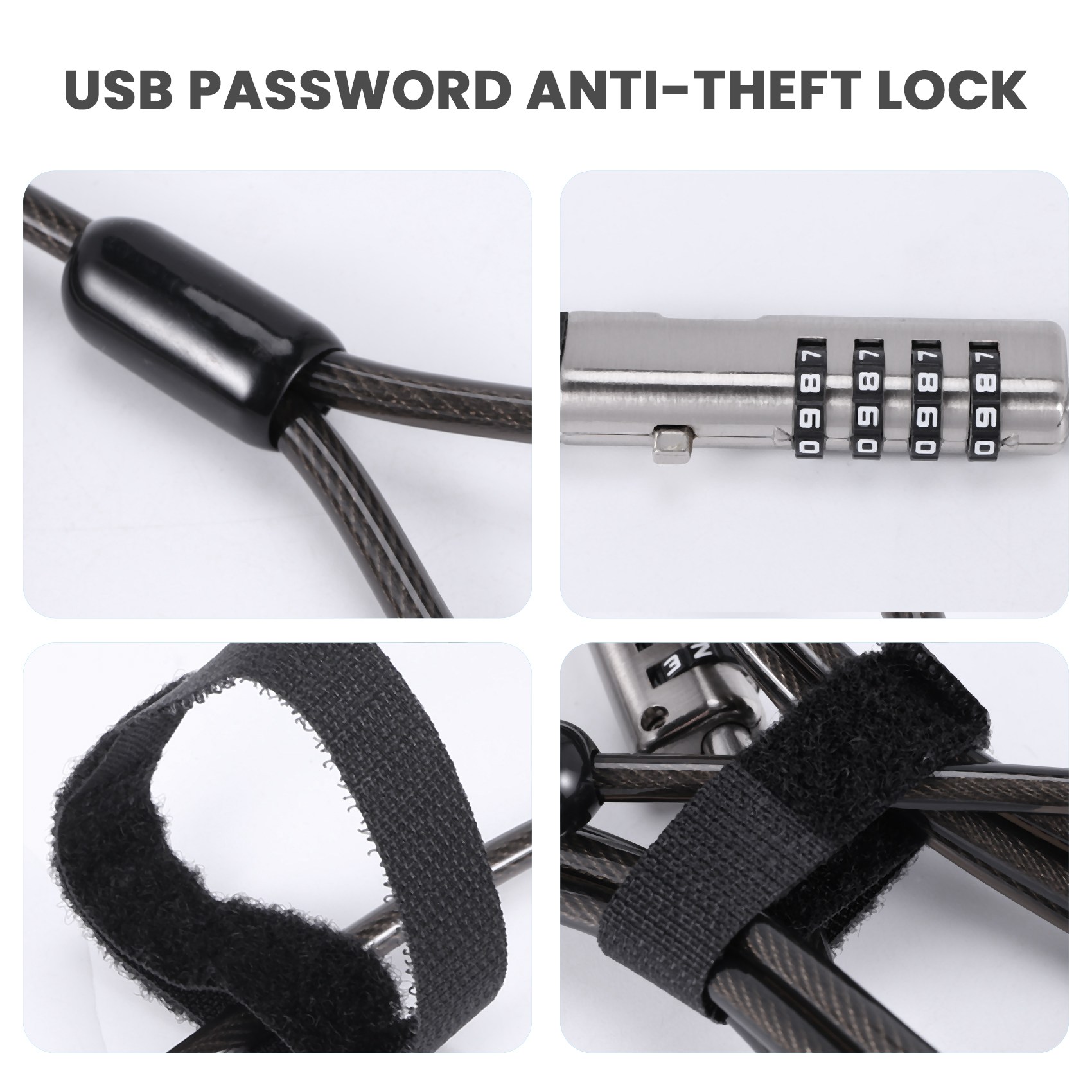 L19-Security USB パスワード盗難防止ロック、ラップトップ、タブレット、プロジェクター、テレビの盗難防止機能に使用