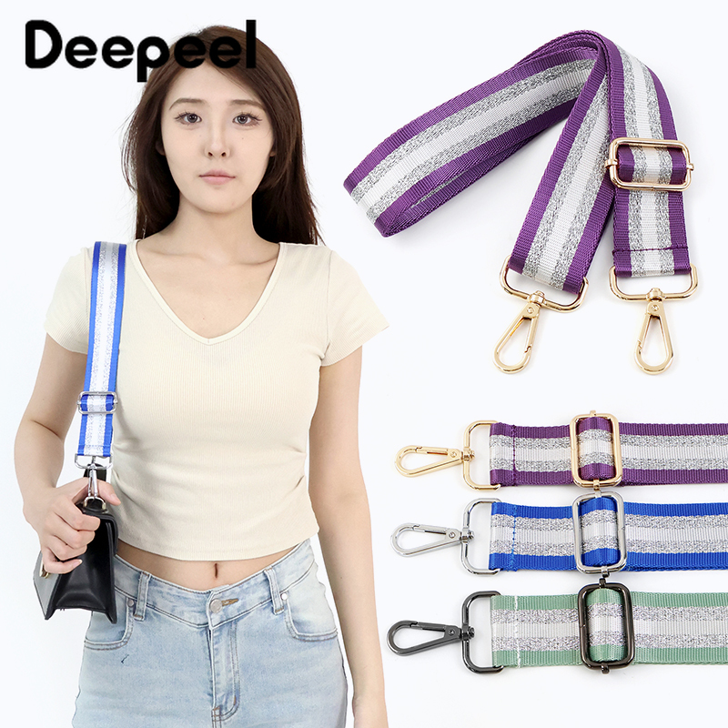 Deepeel 38 ミリメートルナイロンバッグストラップ 80-130 センチメートル調節可能な交換用ショルダーストラップ女性のクロスボディハンドバッグ DIY バッグアクセサリー