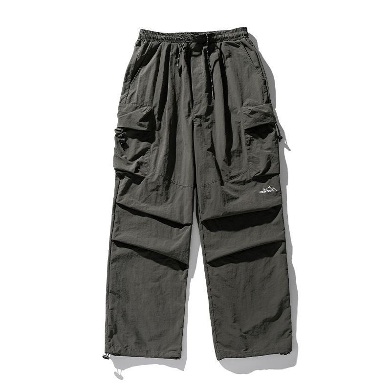 メンズ春と秋の新防水ヒップホップ登山パンツカジュアル原宿ワークパンツ黒カーゴ生き抜くパンツ