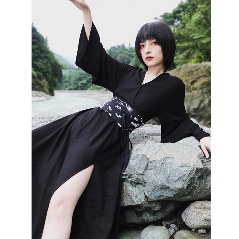 伝統的な日本の着物衣装着物羽織女性の着物浴衣帯アジア服女性ヴィンテージ和ドレス 10253