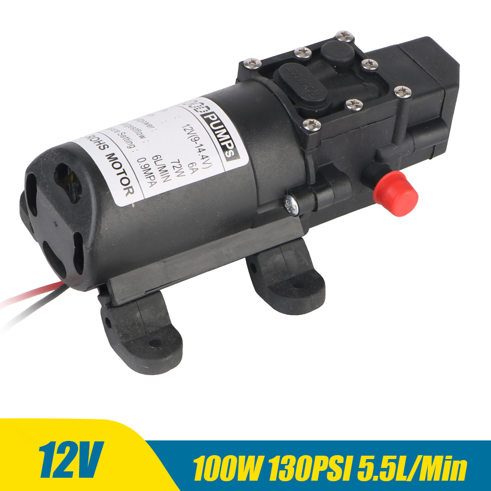 5.5L/分 12V 220V ダイヤフラム水スプレー黒電動ウォーターポンプ DP-537 マイクロ高圧農業 130PSI