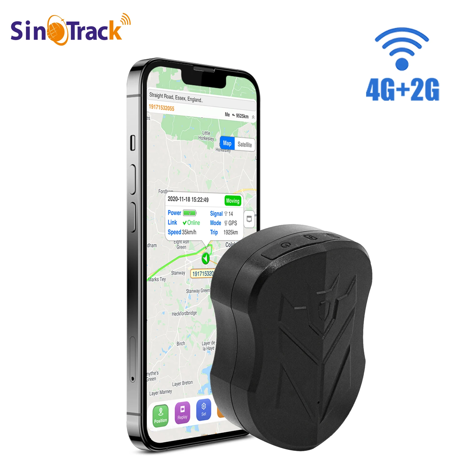 SinoTrack 4 グラム防水 GPS トラッカー ST-915 10000mAh ロングスタンバイマグネットトラッカー車両ロケーターリアルタイム追跡アプリ
