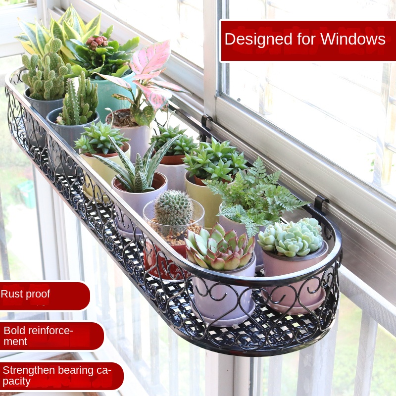 Balcony Flower Stands Flower Pot Hangers Indoor Wrought Iron Succulent Flower Shelves soportes para plantas полка под цветы