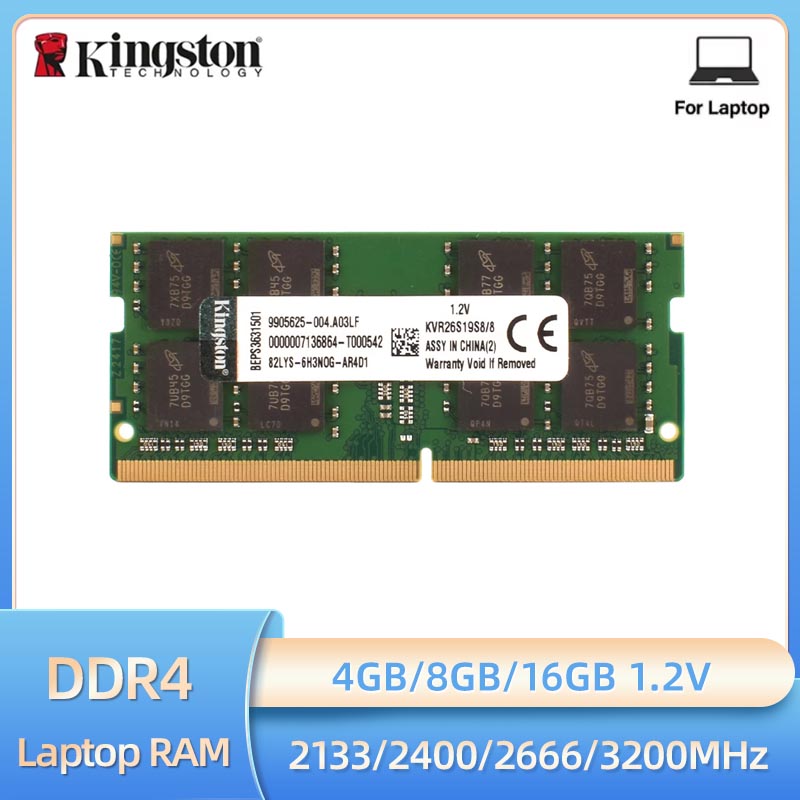 Kingston ノートパソコン用 RAM DDR4 4GB 8GB 2133MHz 2400MHz 2666MHz 16GB 3200MHz SO-DIMM PC4-21300 PC4-25600 1.2V ノートパソコン用 RAM DDR4