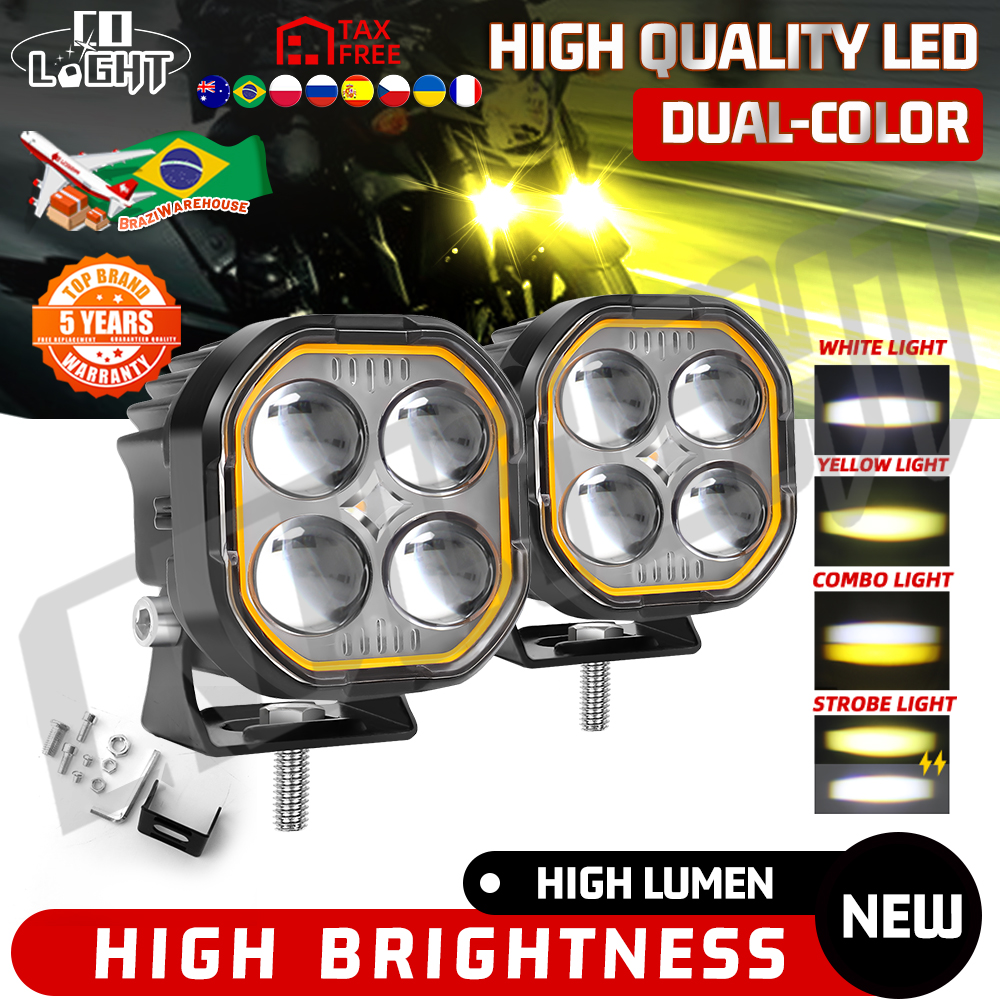 CO LIGHT 2 インチ LED アンバーフォグランプ 30000LM Storbe オフロードスポット運転作業灯トラックピックアップ SUV ATV UTV 4x4 12V 24V